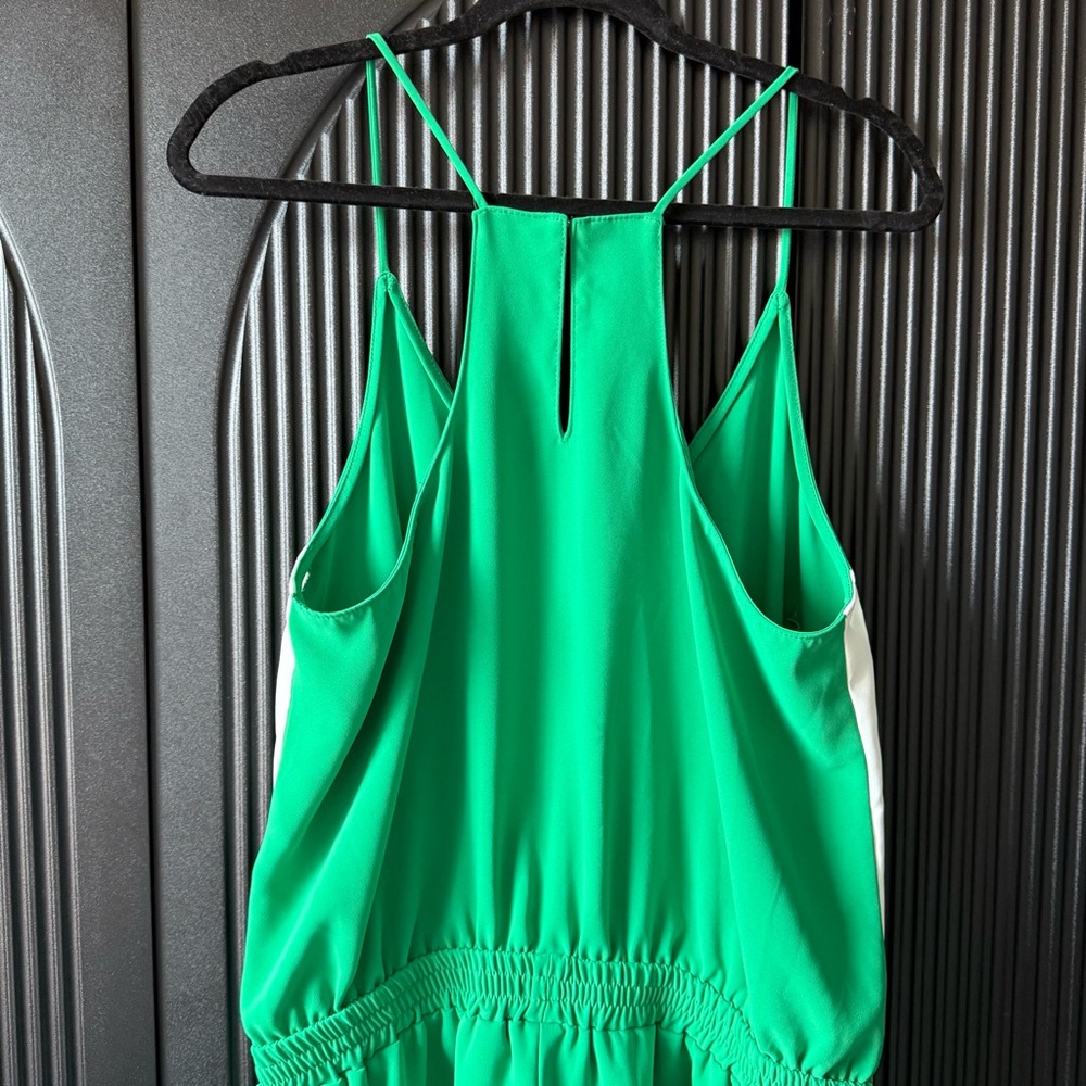 Amanda Uprichard Green and White Jumpsuit - Picture 9 of 12
